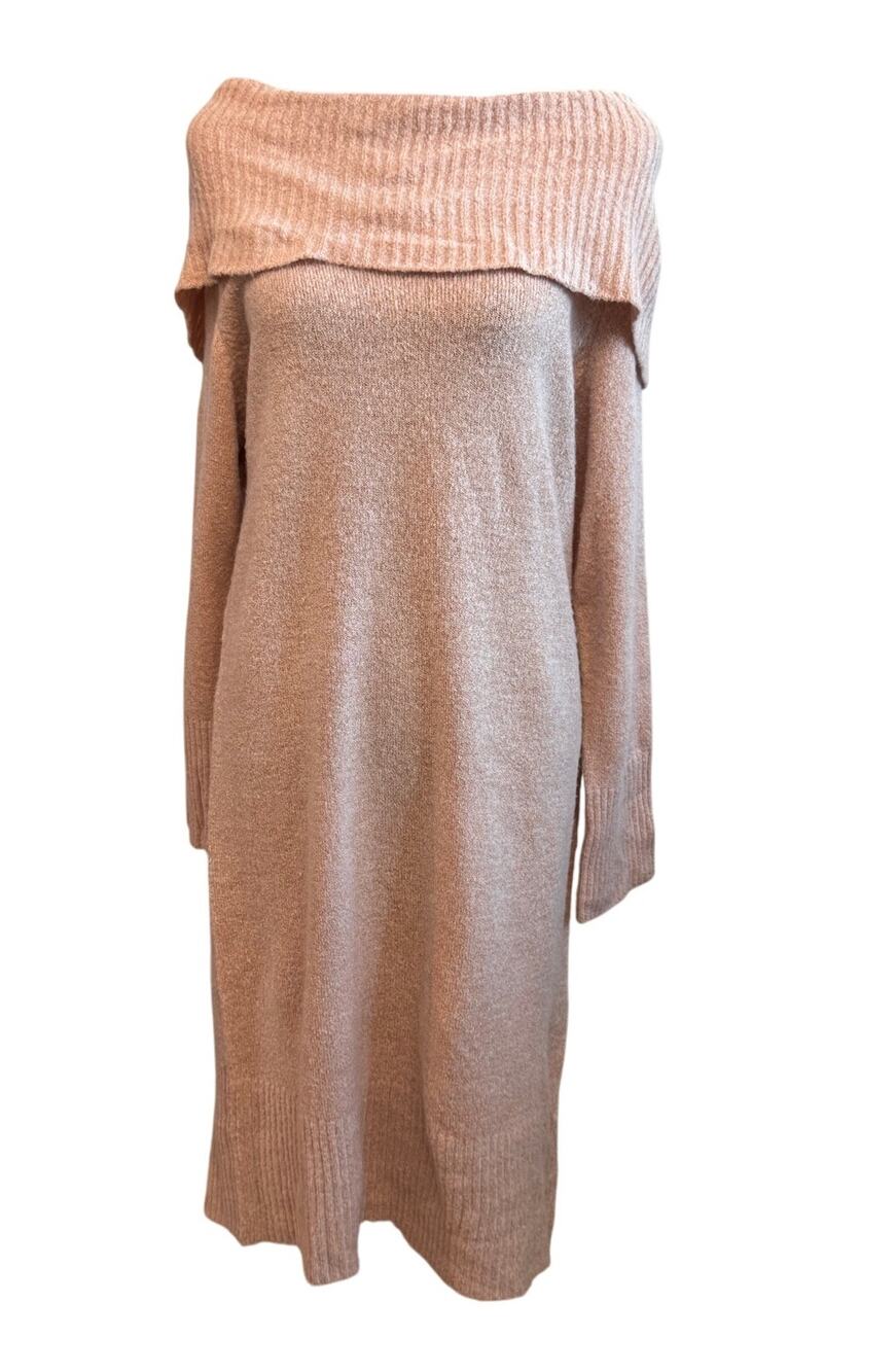 NEW 52SEVEN Off Shoulder Long Sleeve Winter Dress Size L NORDSTROMFallcore